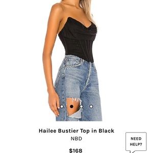 NBD Hailee Bustier Top in black